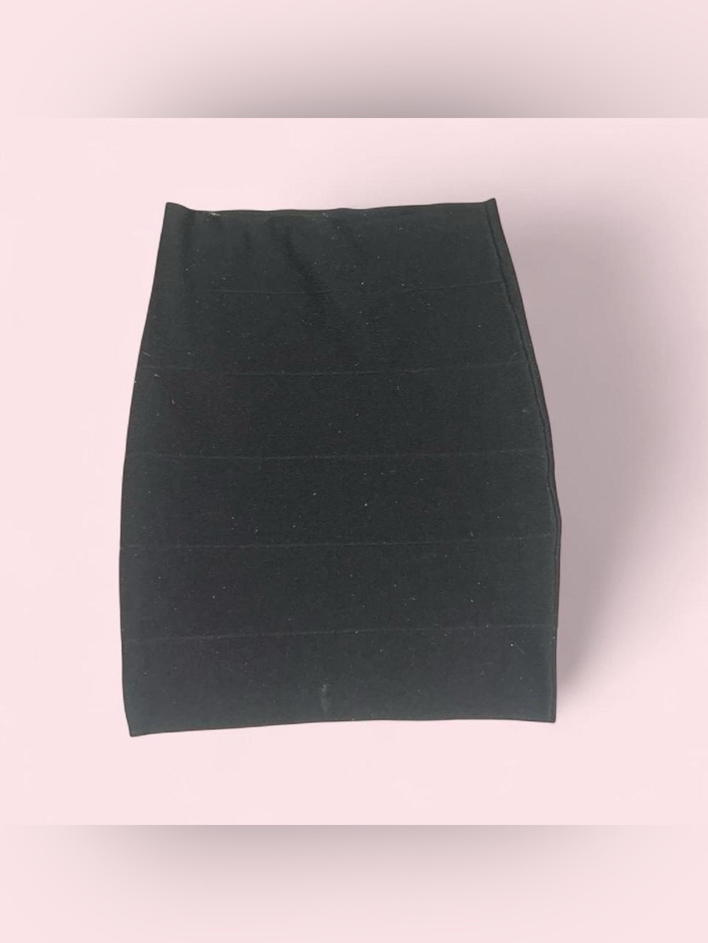 Poof Couture Black Ribbed Pencil Skirt